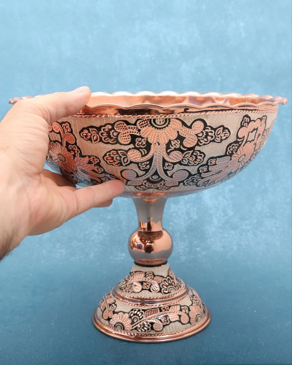 میوه خوری مسی نقره کوب